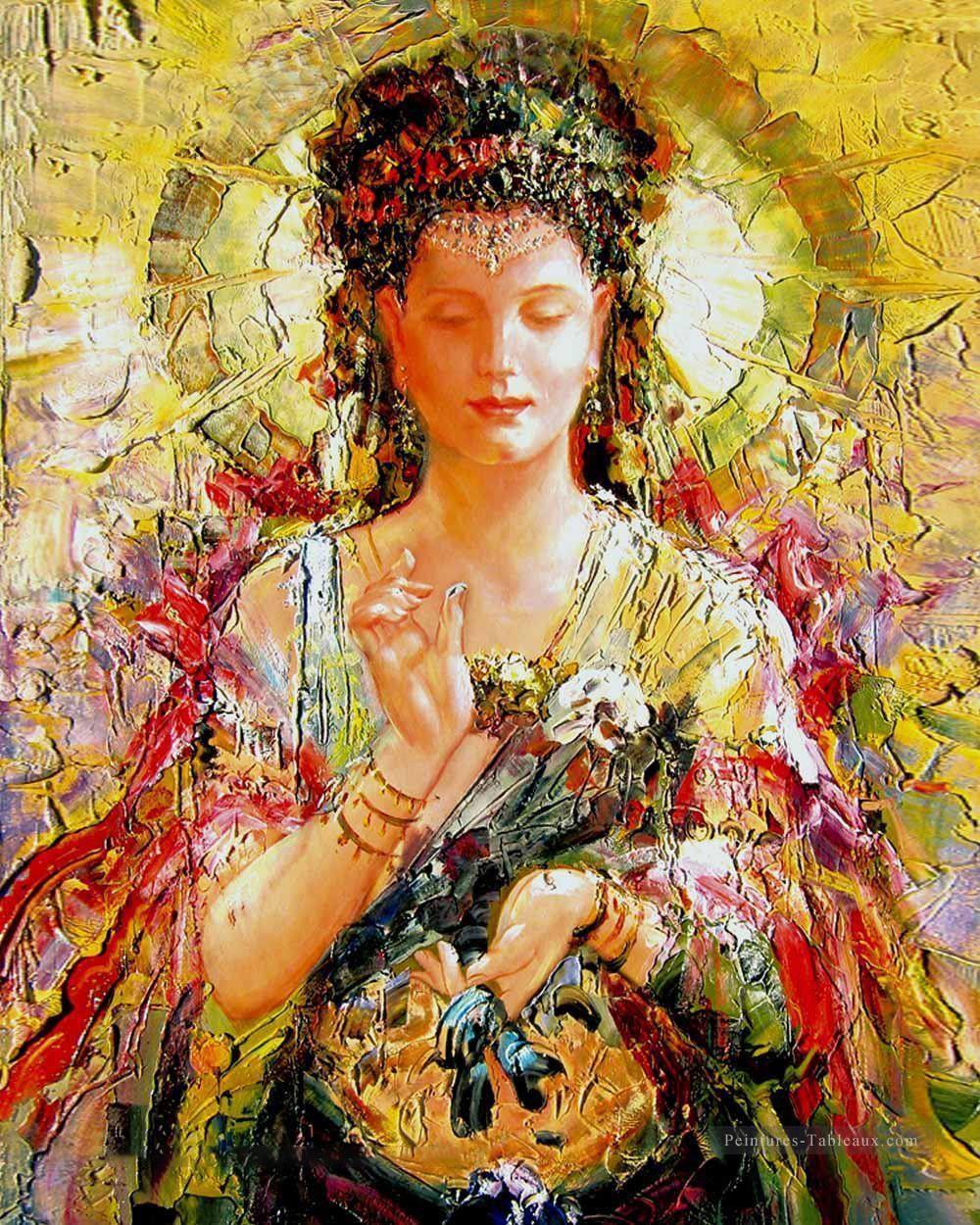 Bouddhisme du bodhisattva Quan Yin Peintures à l'huile